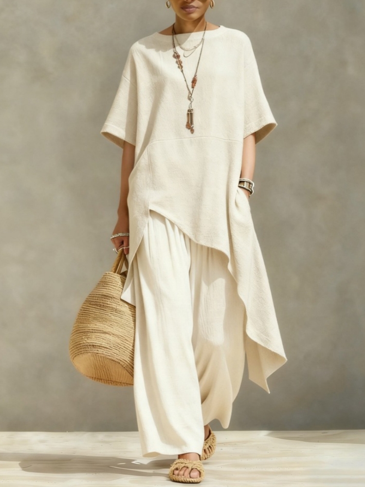 Summer Linen Clothing For Women - Completo da Donna in Cotone e