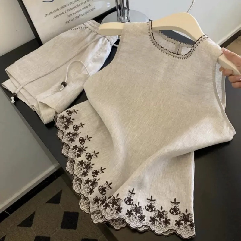 Summer Linen Clothing For Women - Semplice stile vecchio denaro in cotone