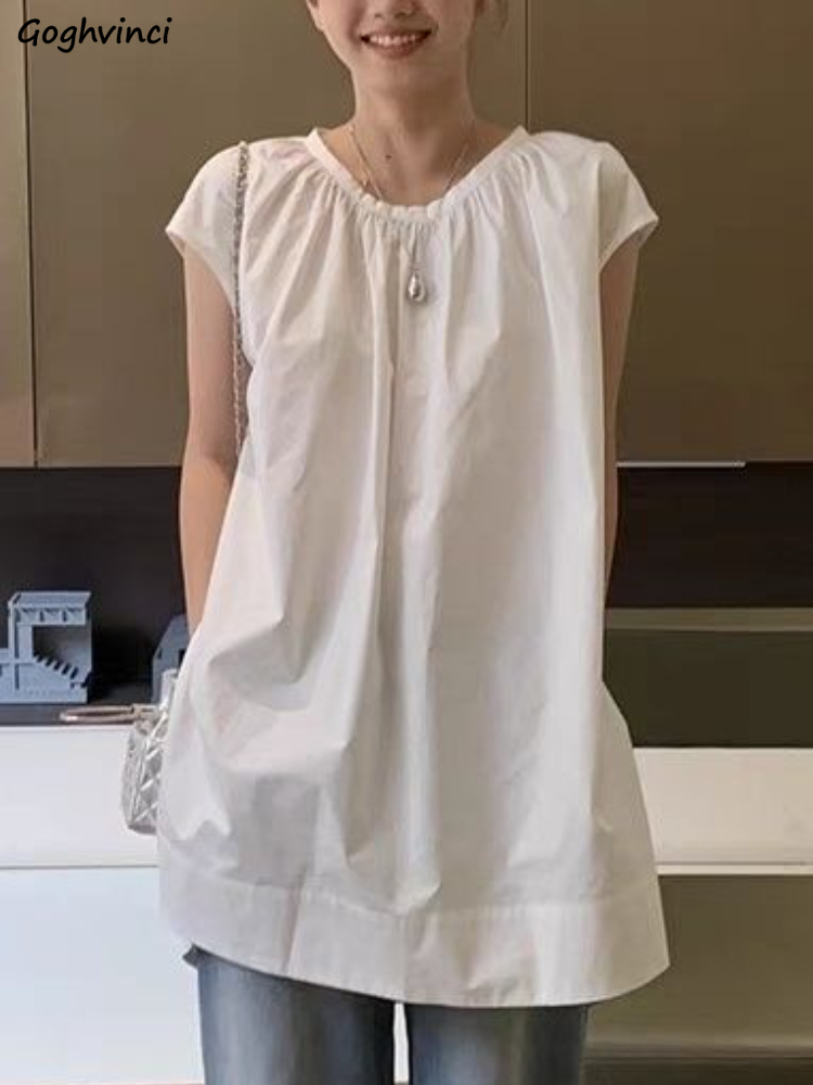 Summer Linen Clothing For Women - Camicette senza maniche donna Vintage Solid