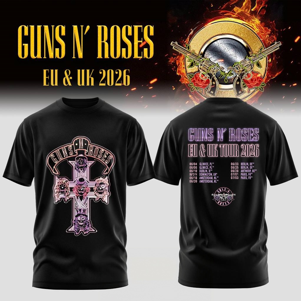 Summer Clothing Women Uk - T-shirt Grafica Guns N' Roses EU