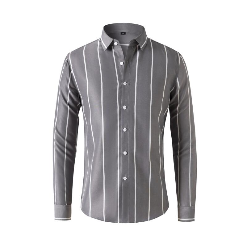 Summer Clothing Dress - Camicia Elegante a Righe da Uomo,