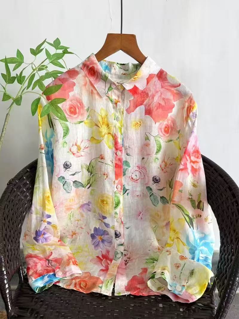Summer Linen Clothing For Women - Abbigliamento vintage 2026: Camicie e bluse