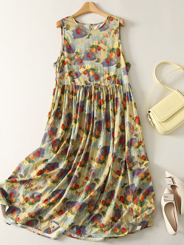 Summer Clothing Vibes - Abito lungo estivo con stampa floreale,