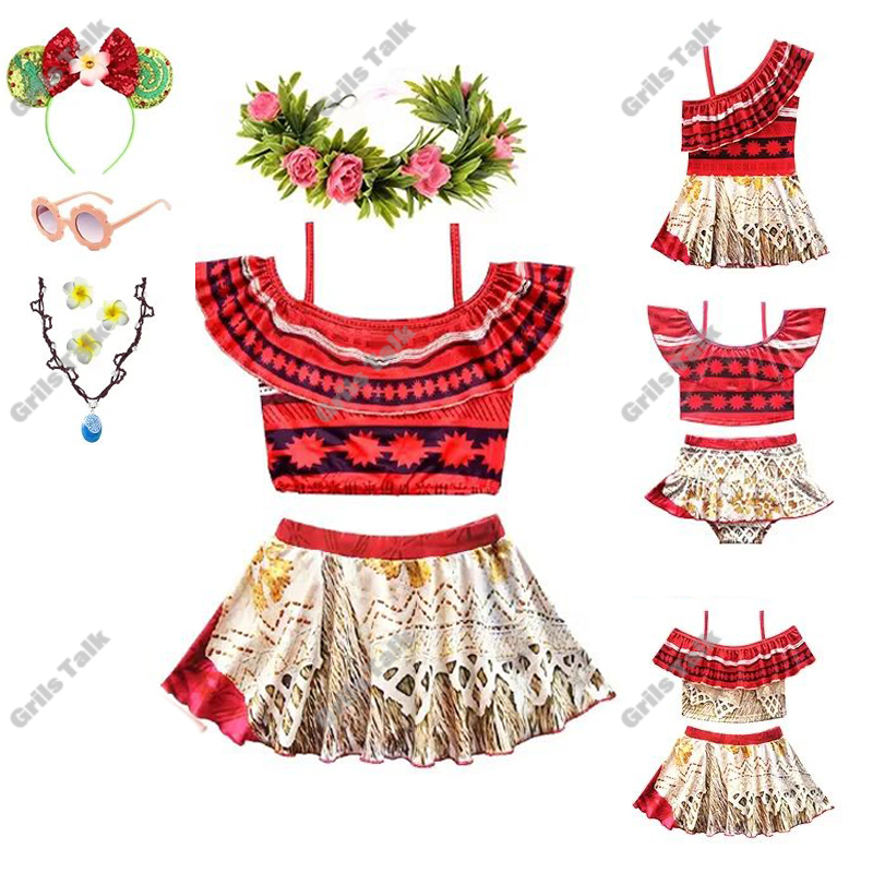 Summer Clothing Kids - Estate Fata Principessa Moana Cosplay Costumi