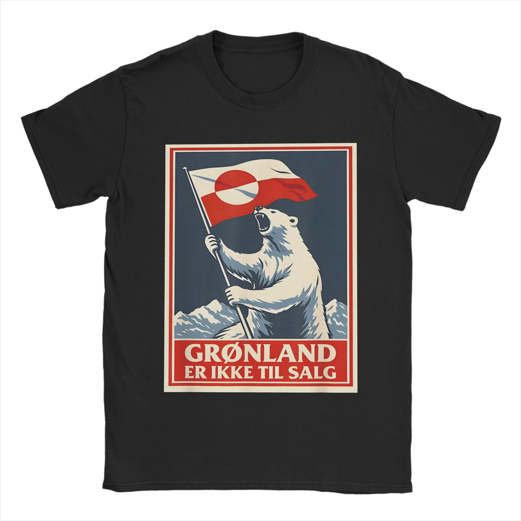 Summer Away Clothing - Divertente maglietta con orso e bandiera
