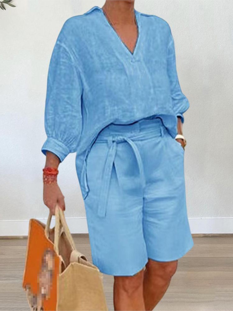 Summer Linen Clothing For Women - Abiti da donna stile elegante set