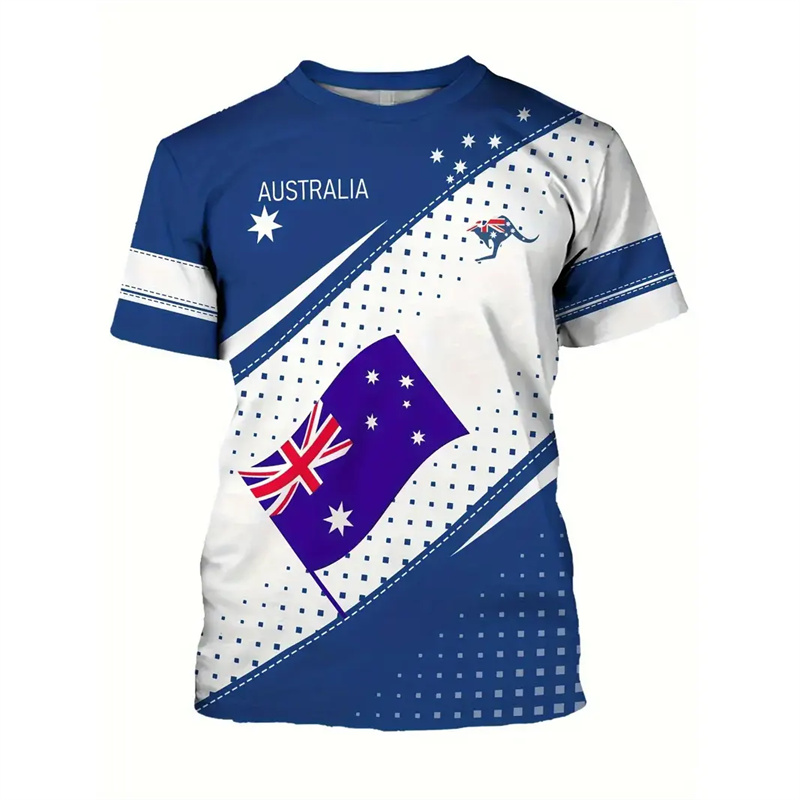 Summer Clothing Australia - T-shirt con bandiera nazionale australiana per