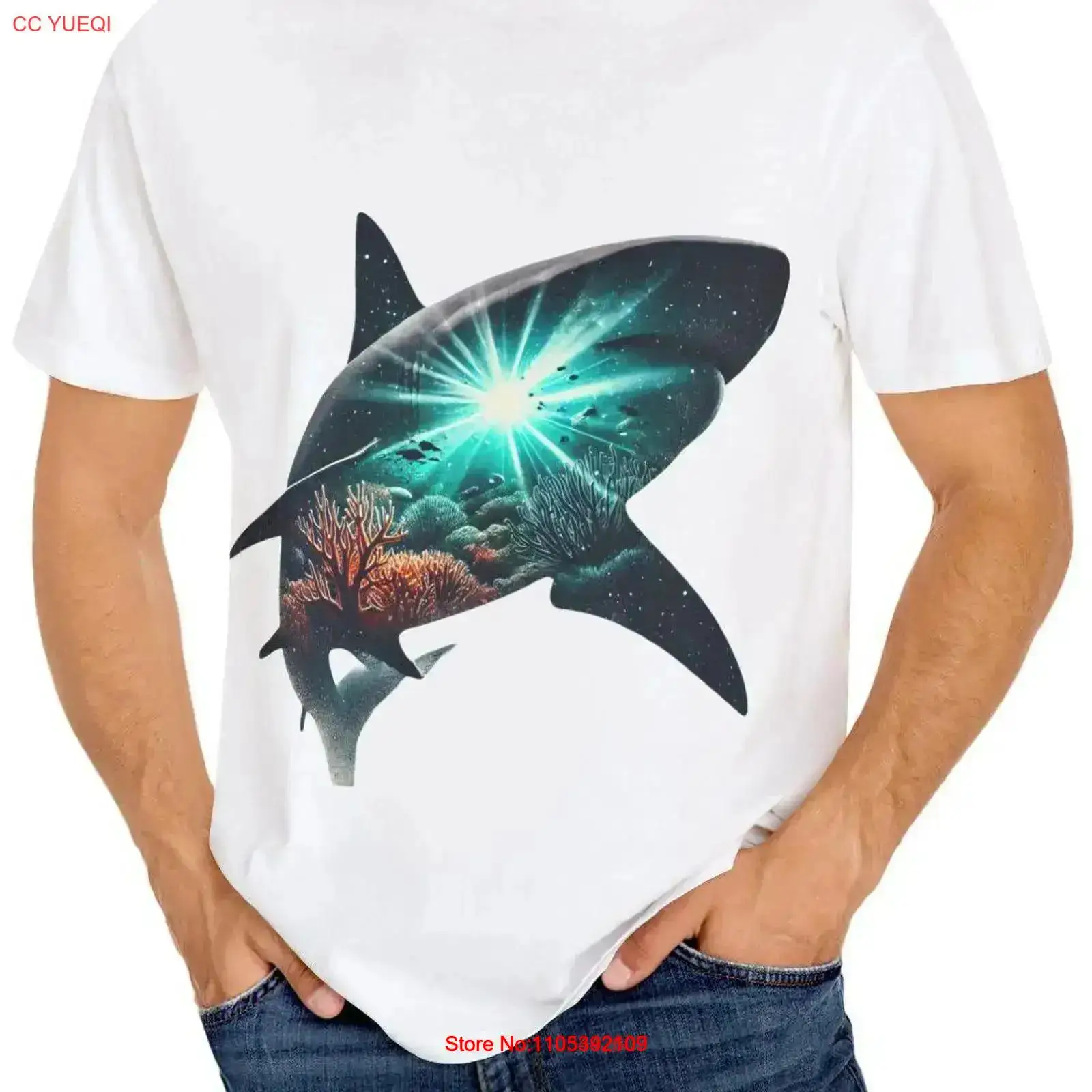 Summer Clothing Vibes - T-shirt tinta in capo ispirata all'oceano,