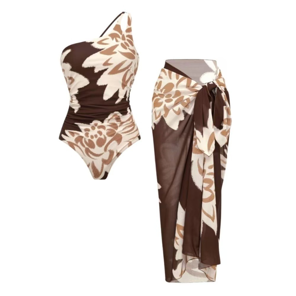 Swimsuit One Piece - Costume intero push-up con copricostume, sexy,