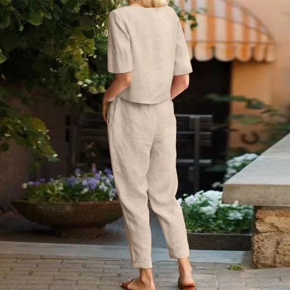 Summer Linen Clothing For Women - Completo Estivo da Donna in Cotone