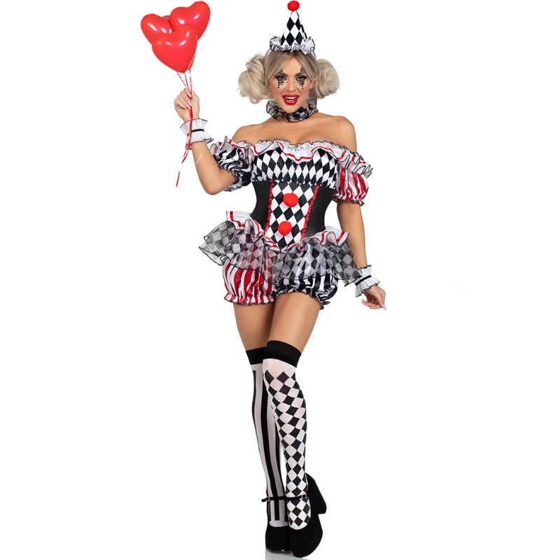 Romper Playsuit Women - Costume da Clown per Donna, Abito