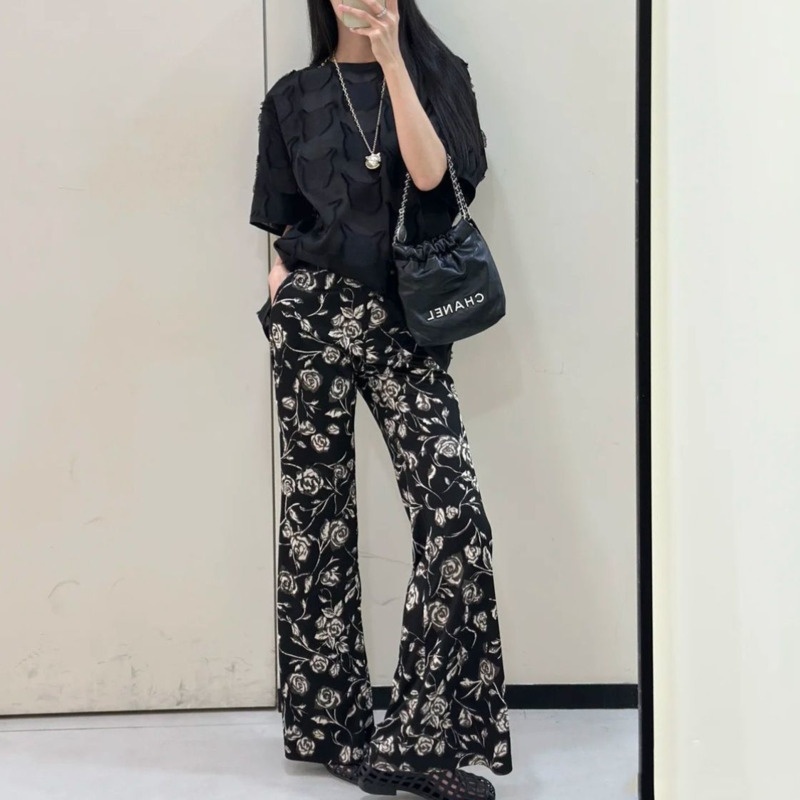 Vintage Summer Clothing Brand - Nuovi Pantaloni a Zampa con Stampa