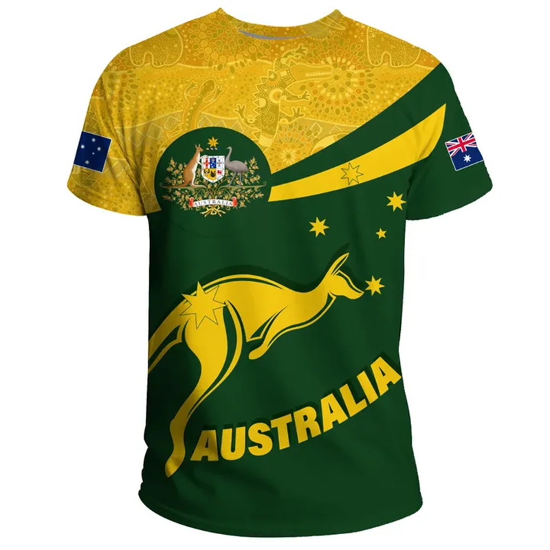 Summer Clothing Australia - T-shirt con stampa 3D della bandiera