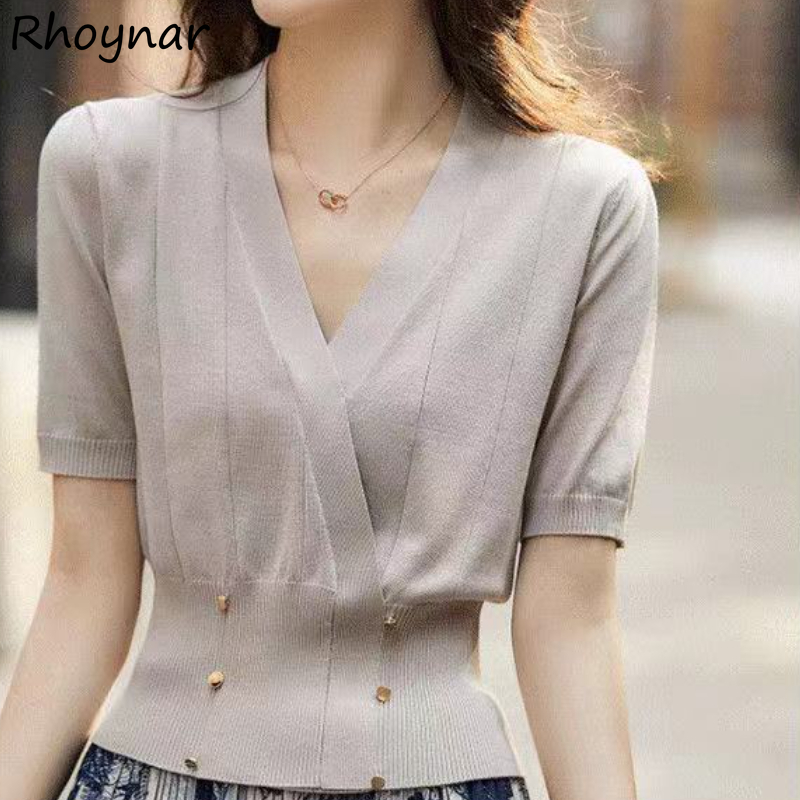 Summer Linen Clothing For Women - Camicette donna estate solido semplice 2