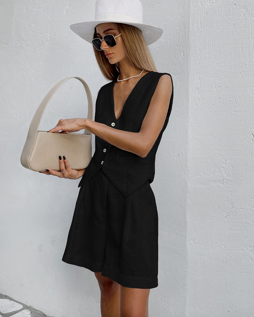 2025 Nuovo vestito Gilet + Pan - Summer Linen Clothing For Women recensione e prezzo