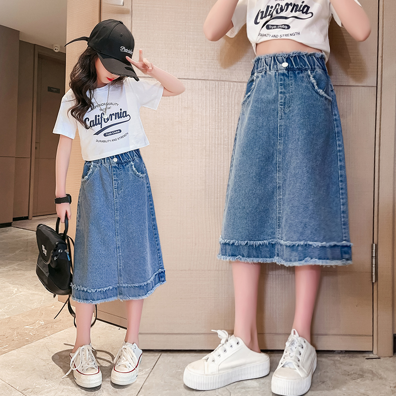Gonna in denim per ragazze, pr - Summer Clothing Teen Girls recensione e prezzo