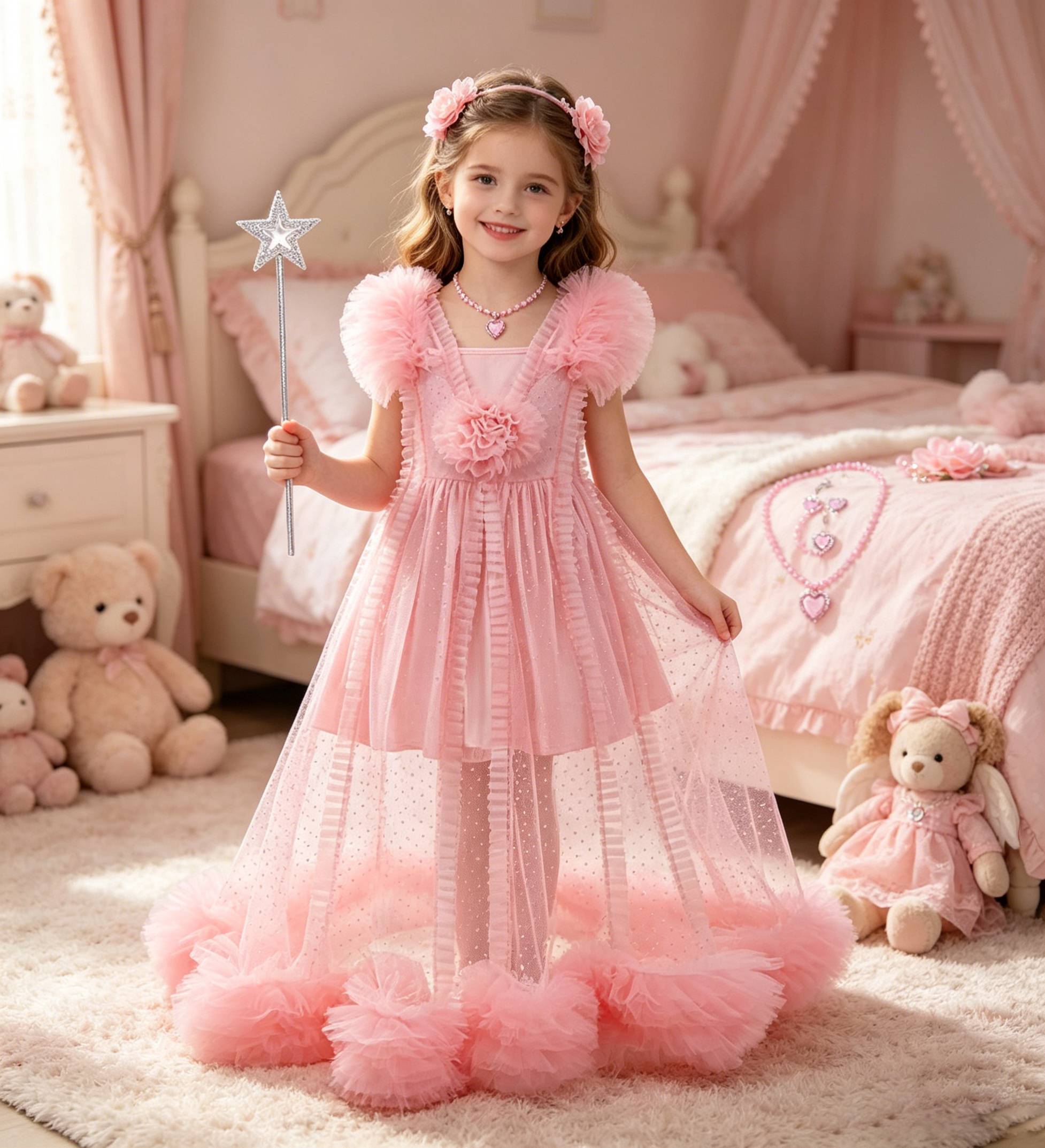Costume da strega Glinda rosa  - Summer Kids Clothing recensione e prezzo