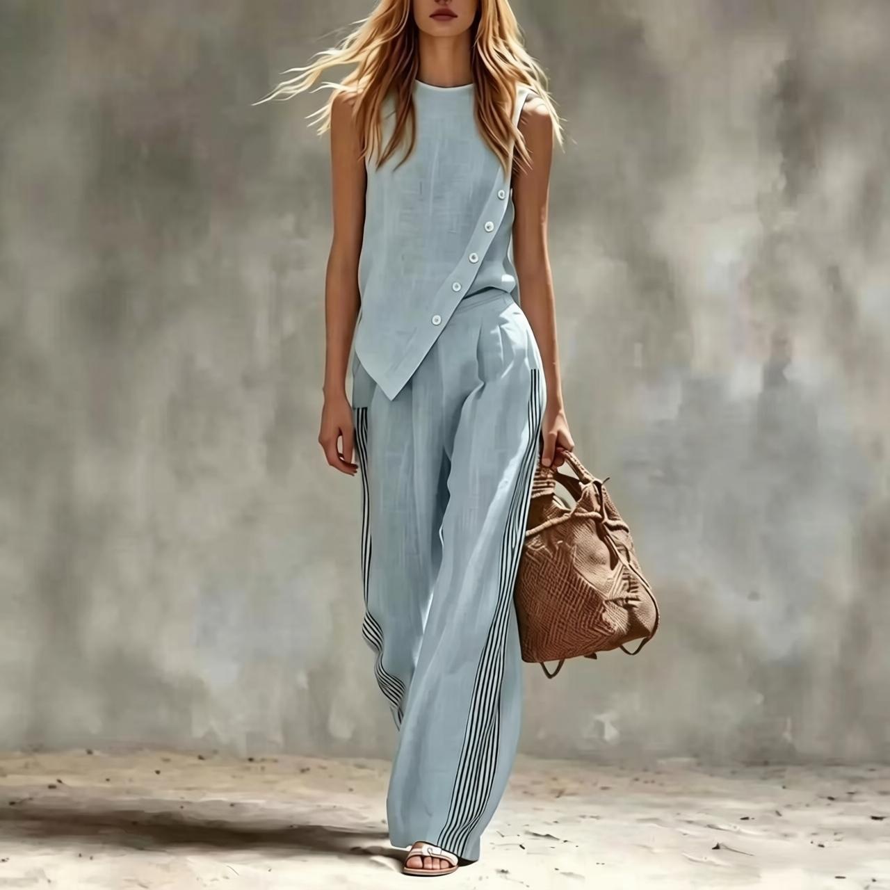 Completo due pezzi in lino sen - Summer Linen Clothing For Women recensione e prezzo