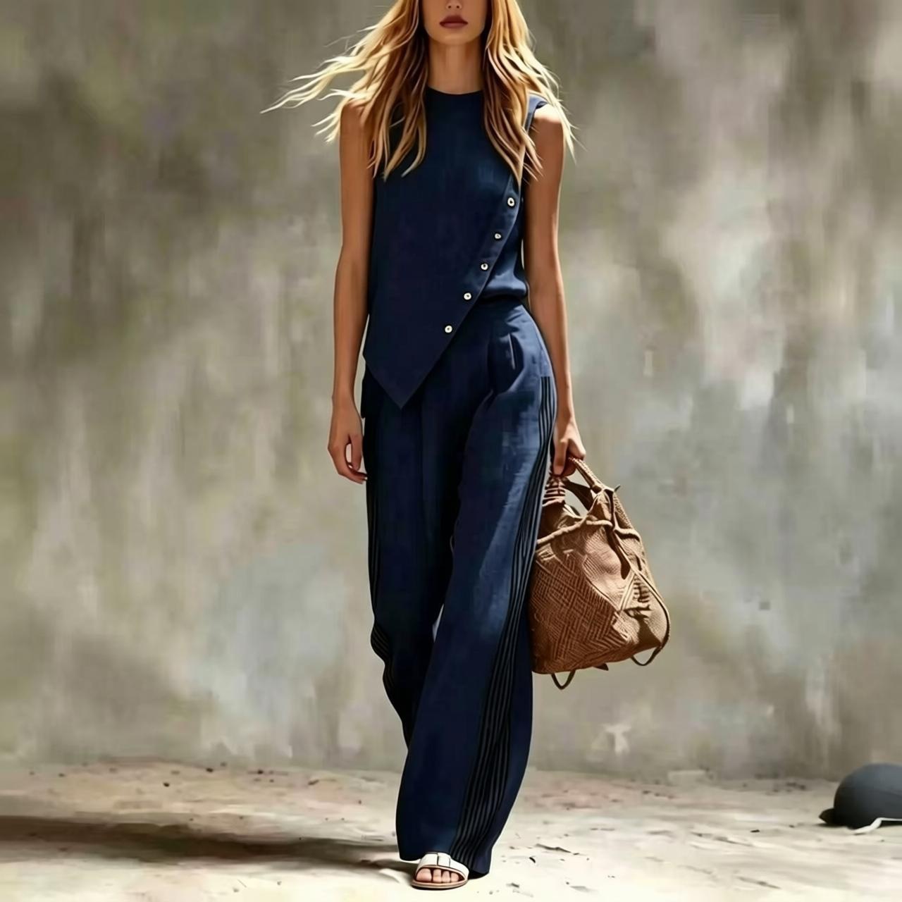Completo due pezzi in lino sen - Summer Linen Clothing For Women recensione e prezzo