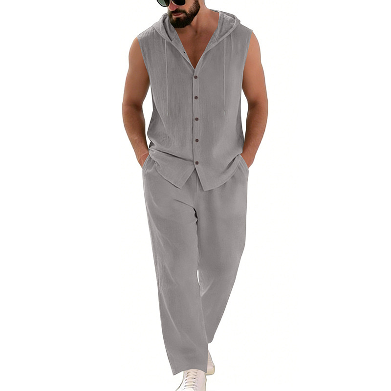 Completo casual da uomo in lin - Summer Clothing Sets recensione e prezzo