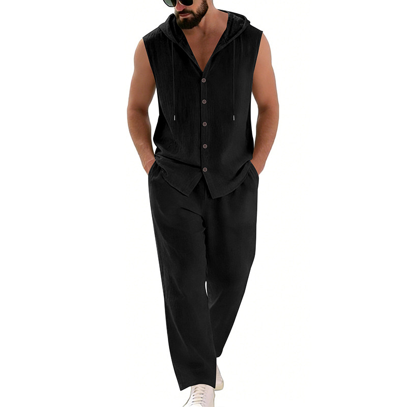 Completo casual da uomo in lin - Summer Clothing Sets recensione e prezzo