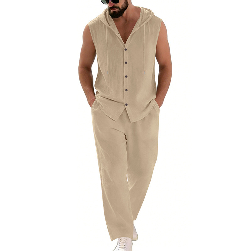 Completo casual da uomo in lin - Summer Clothing Sets recensione e prezzo